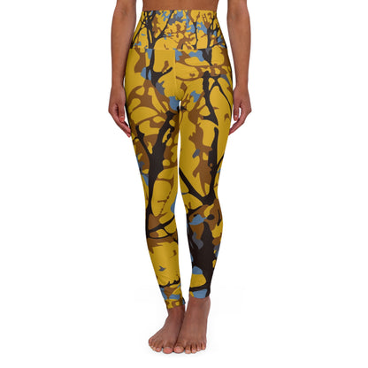 Cortés Amarillo / High Waisted Yoga Leggings (AOP)