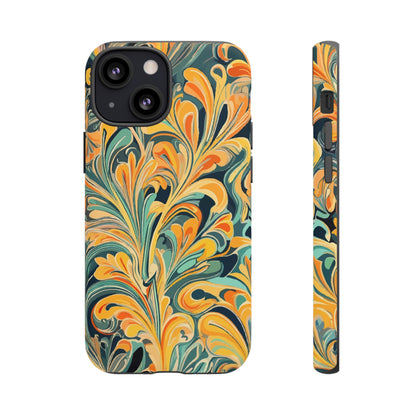 Golden Swirl Tough iPhone Cases