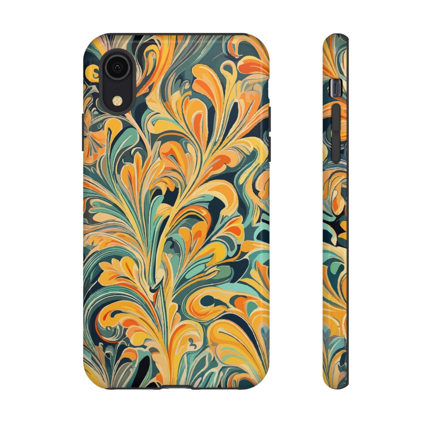 Golden Swirl Tough iPhone Cases