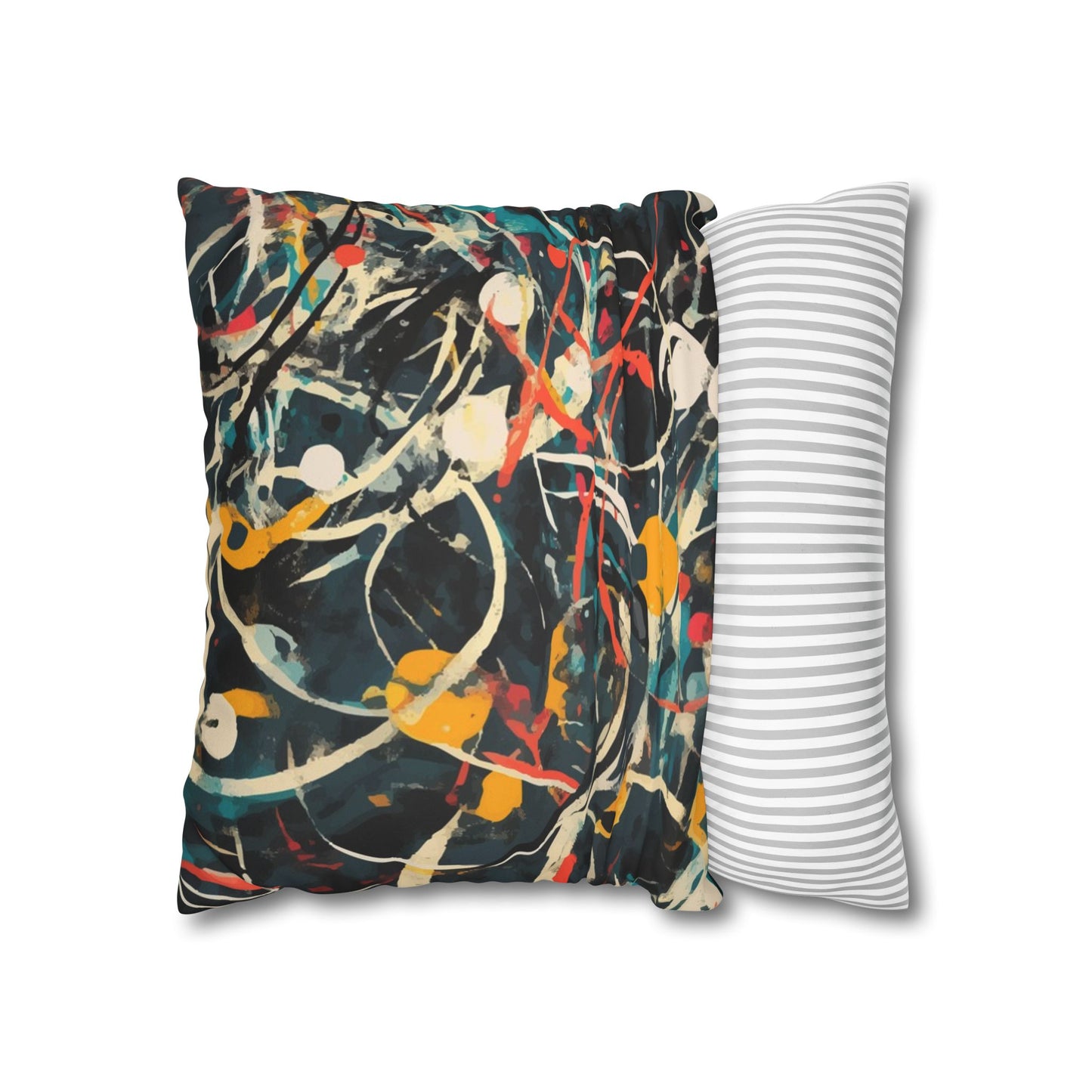 Pollock-Inspired Square Pillowcase