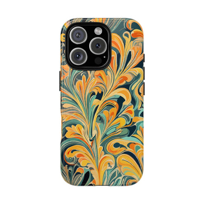 Golden Swirl Tough iPhone Cases