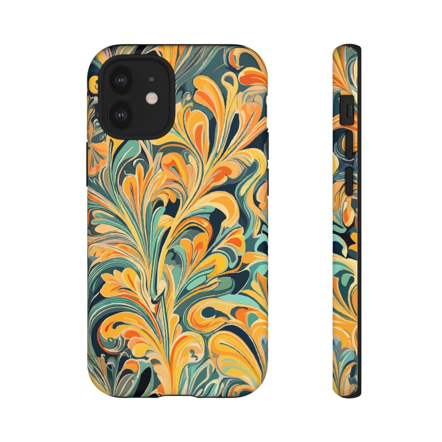 Golden Swirl Tough iPhone Cases