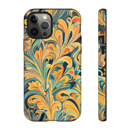 Golden Swirl Tough iPhone Cases