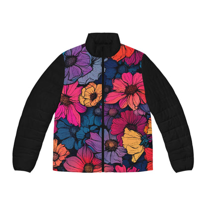 Tropical Flowers Men's Puffer Jacket