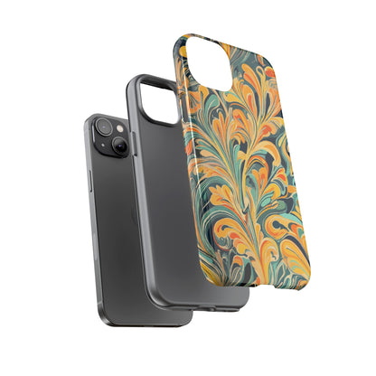 Golden Swirl Tough iPhone Cases