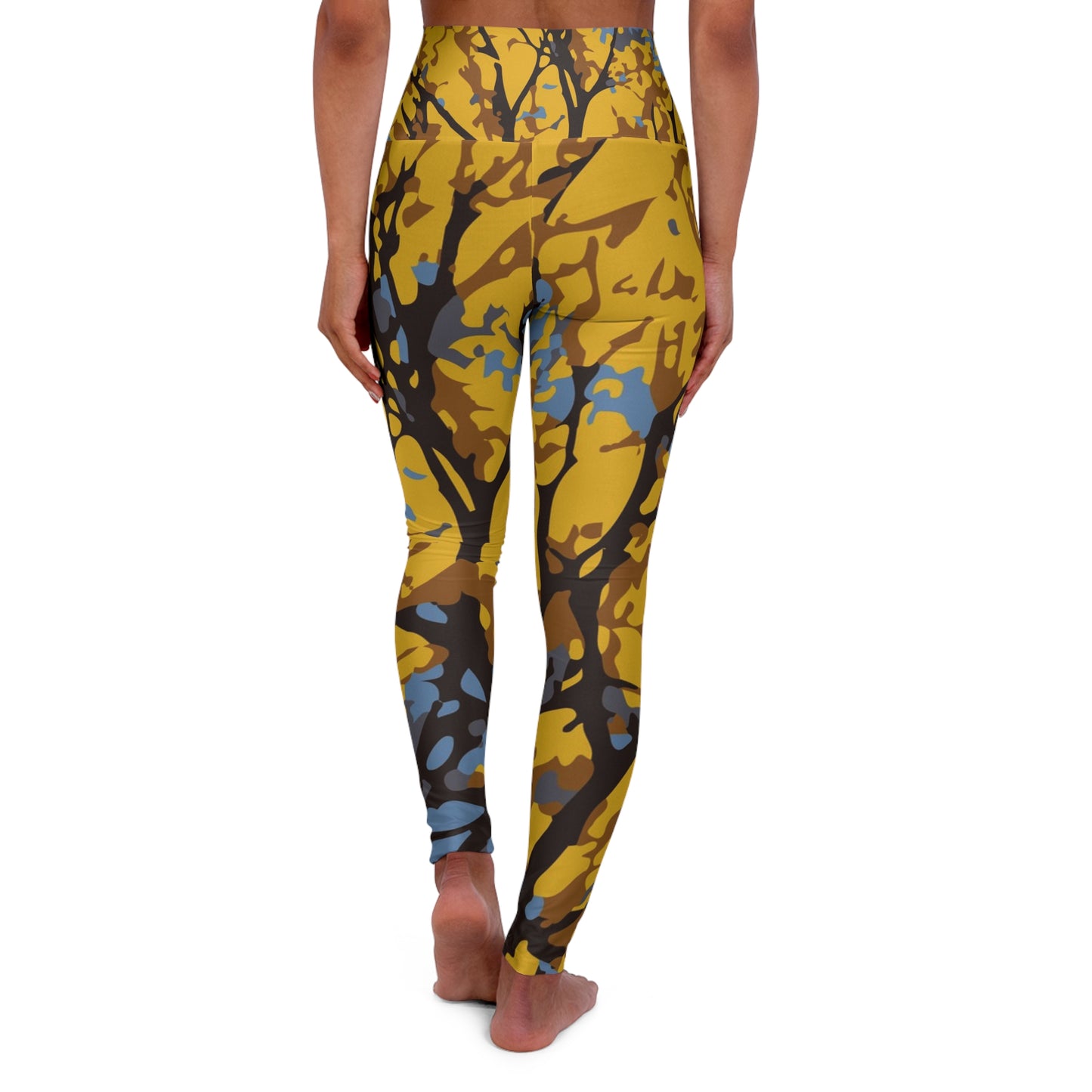 Cortés Amarillo / High Waisted Yoga Leggings (AOP)