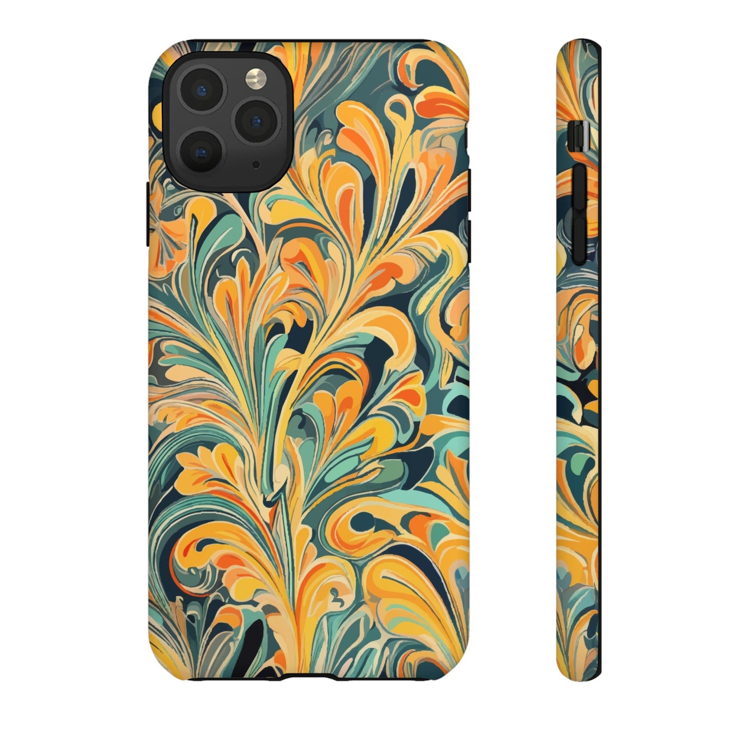 Golden Swirl Tough iPhone Cases