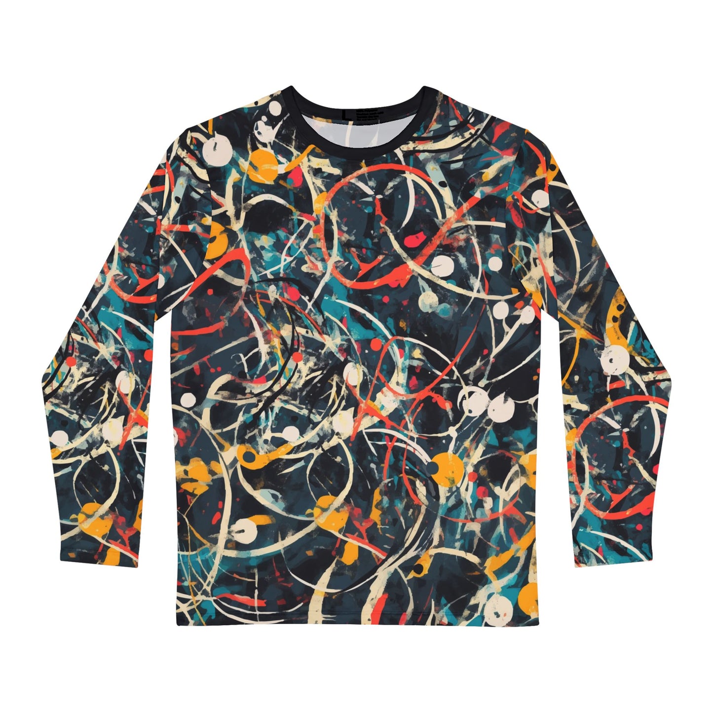 Pollock-Inspired Long Sleeve Shirt for Men