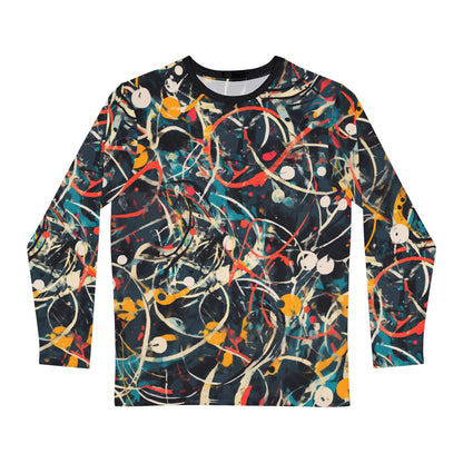 Pollock-Inspired Long Sleeve Shirt for Men