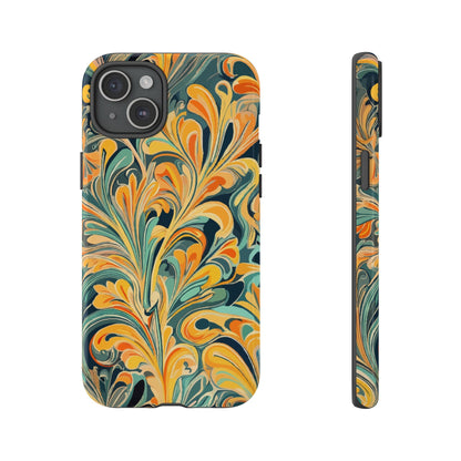 Golden Swirl Tough iPhone Cases