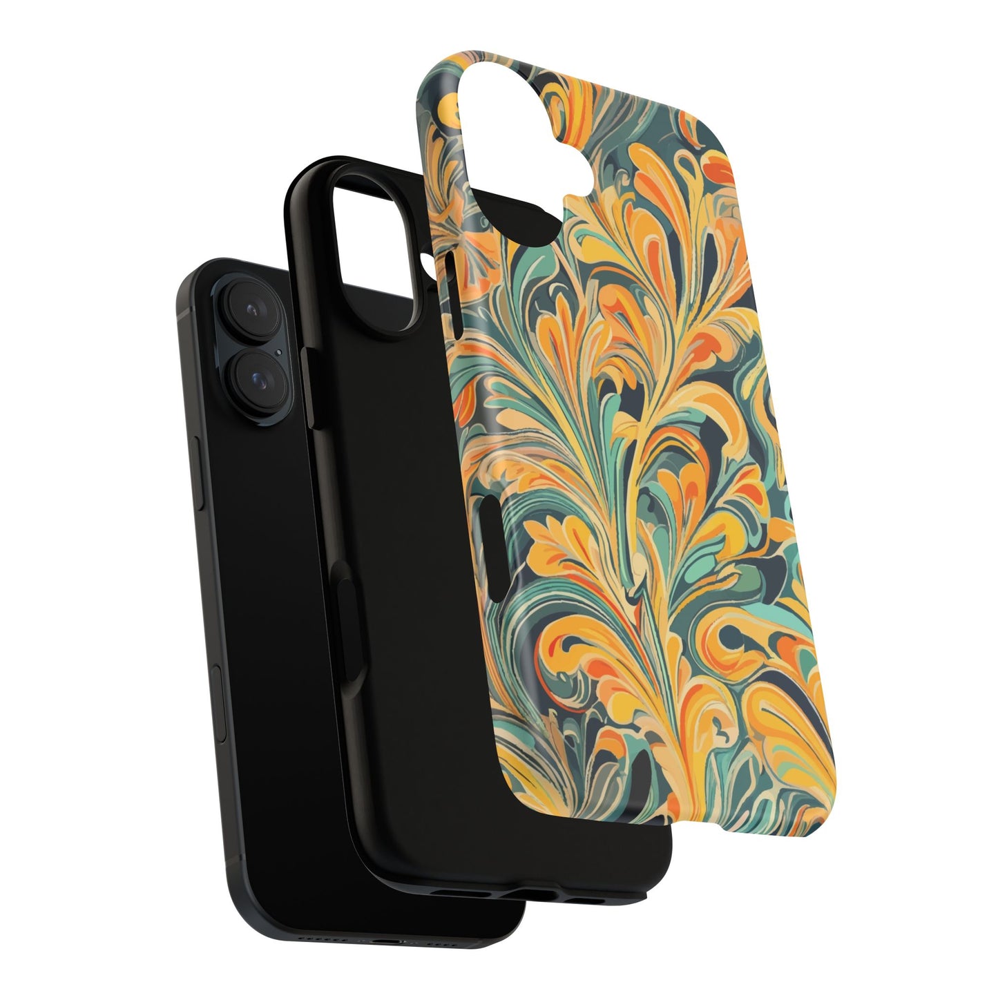 Golden Swirl Tough iPhone Cases