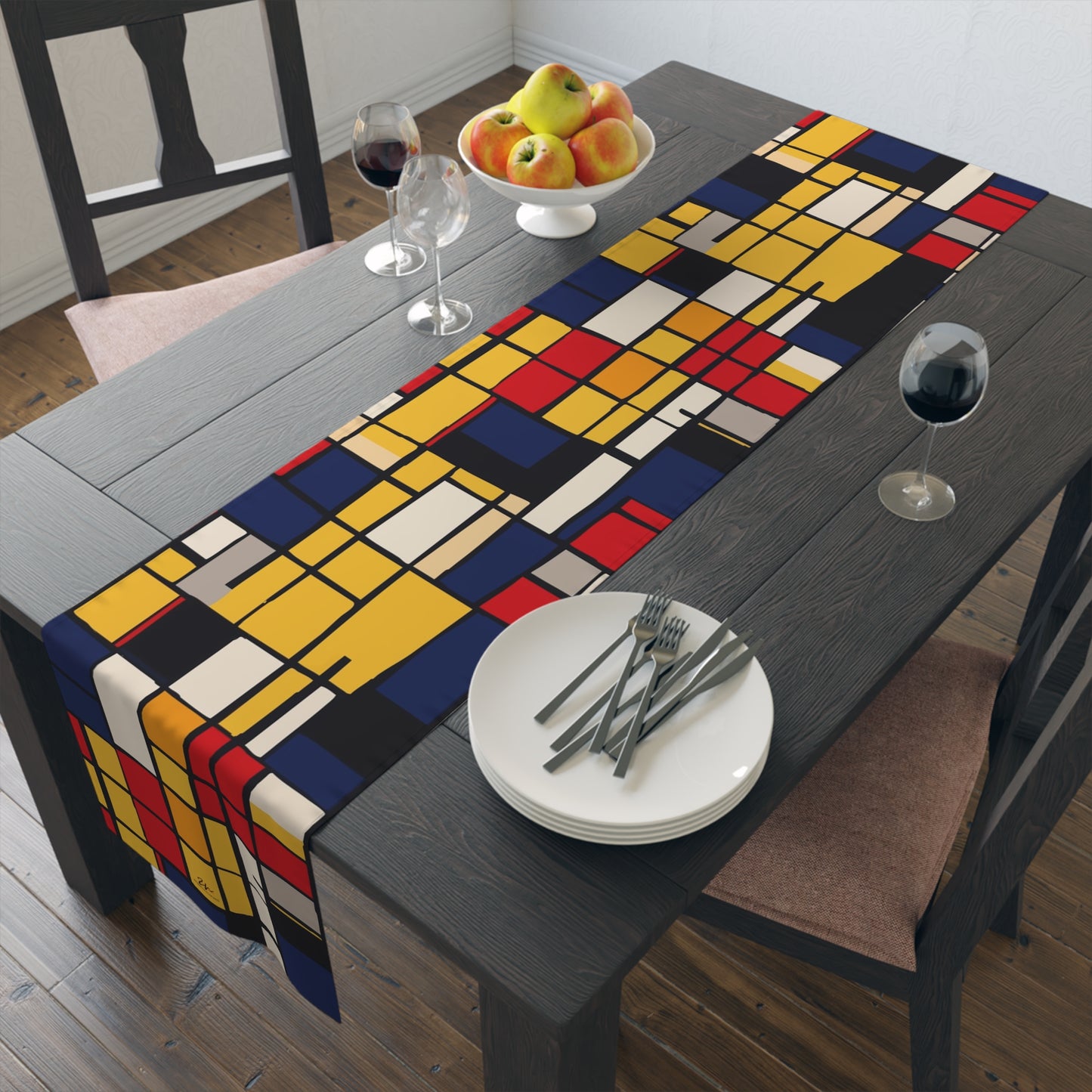 Mondrian-Inspired Table Runner