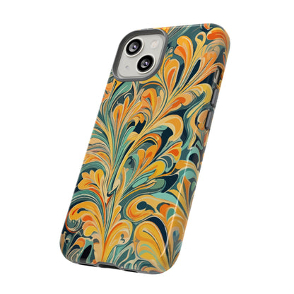 Golden Swirl Tough iPhone Cases