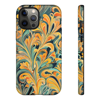 Golden Swirl Tough iPhone Cases