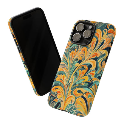 Golden Swirl Tough iPhone Cases