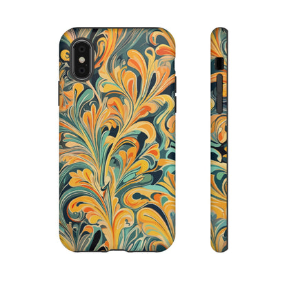 Golden Swirl Tough iPhone Cases