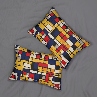 Mondrian-Inspired Lumbar Pillow