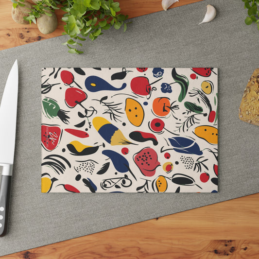 Abstract Harvest Cutting Board