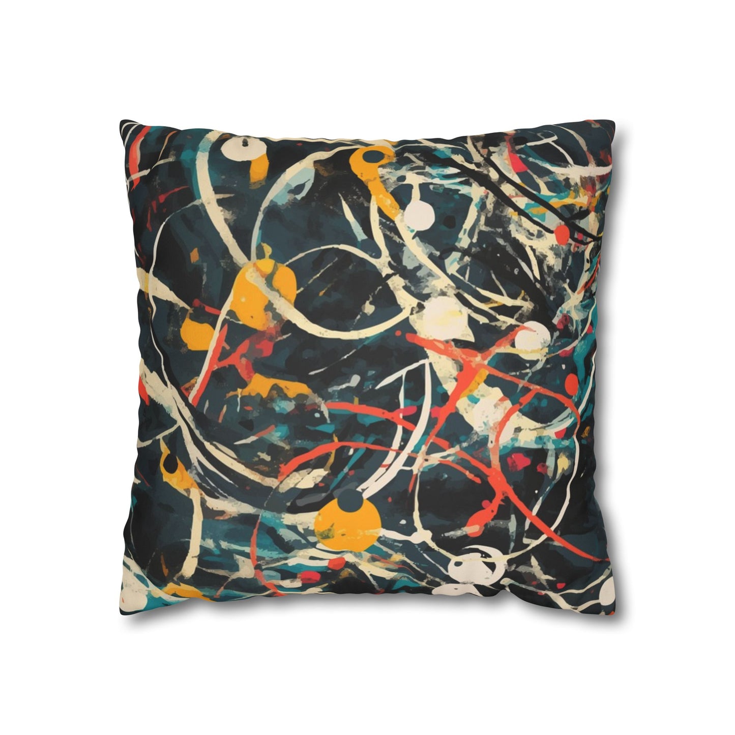 Pollock-Inspired Square Pillowcase