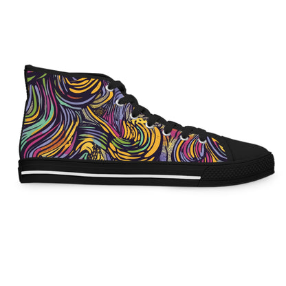 Pop Art Flow Women's High Top Sneakers