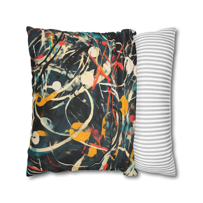 Pollock-Inspired Square Pillowcase