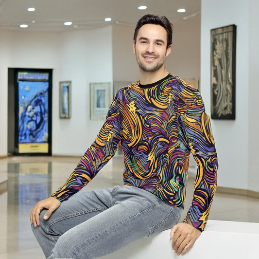 Pop Art Flow Long Sleeve Shirt for men